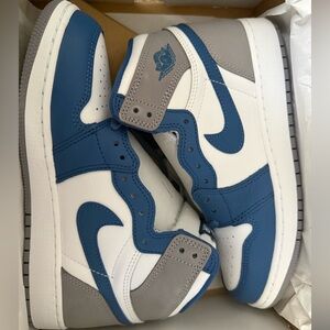 Jordan 1 true blue white cement gray womens size 8 men’s 6.5 never worn